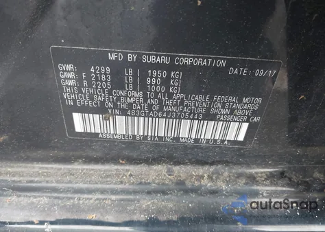 2018 Subaru Impreza 2.0I Premium из США, поврежденный, VIN 4S3GTAD64J3705443